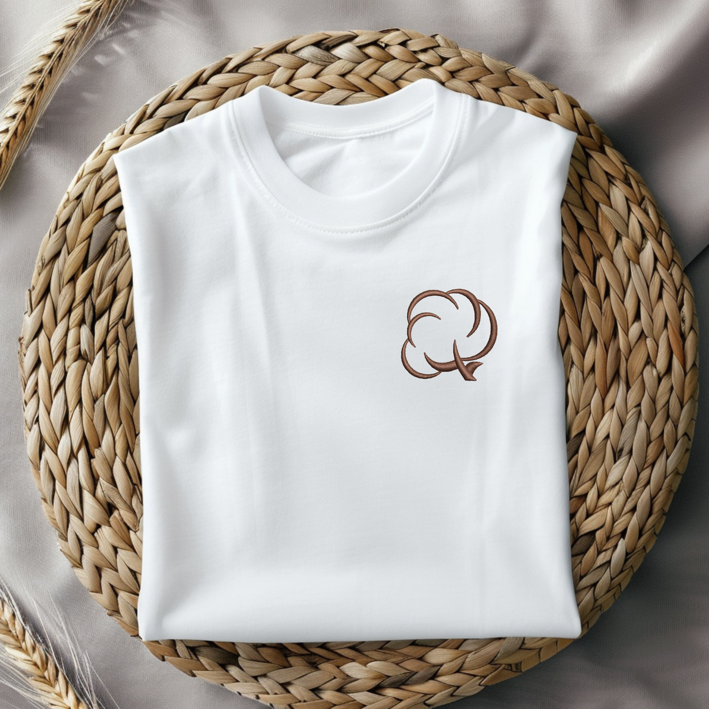 cotton boll embroidery quick embroidery design brown cotton boll