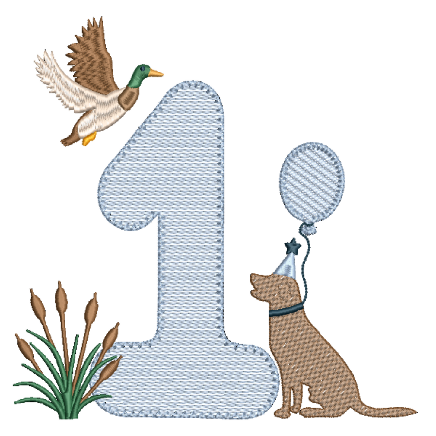 Little Boy First Birthday Embroidery