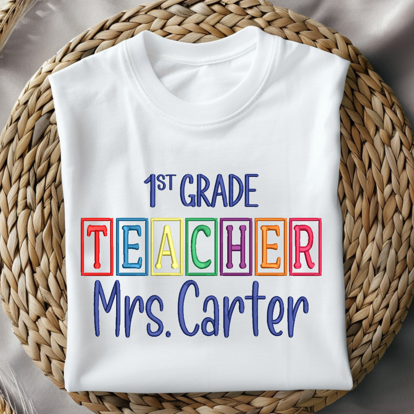 Teacher Puff Embroidery Designs