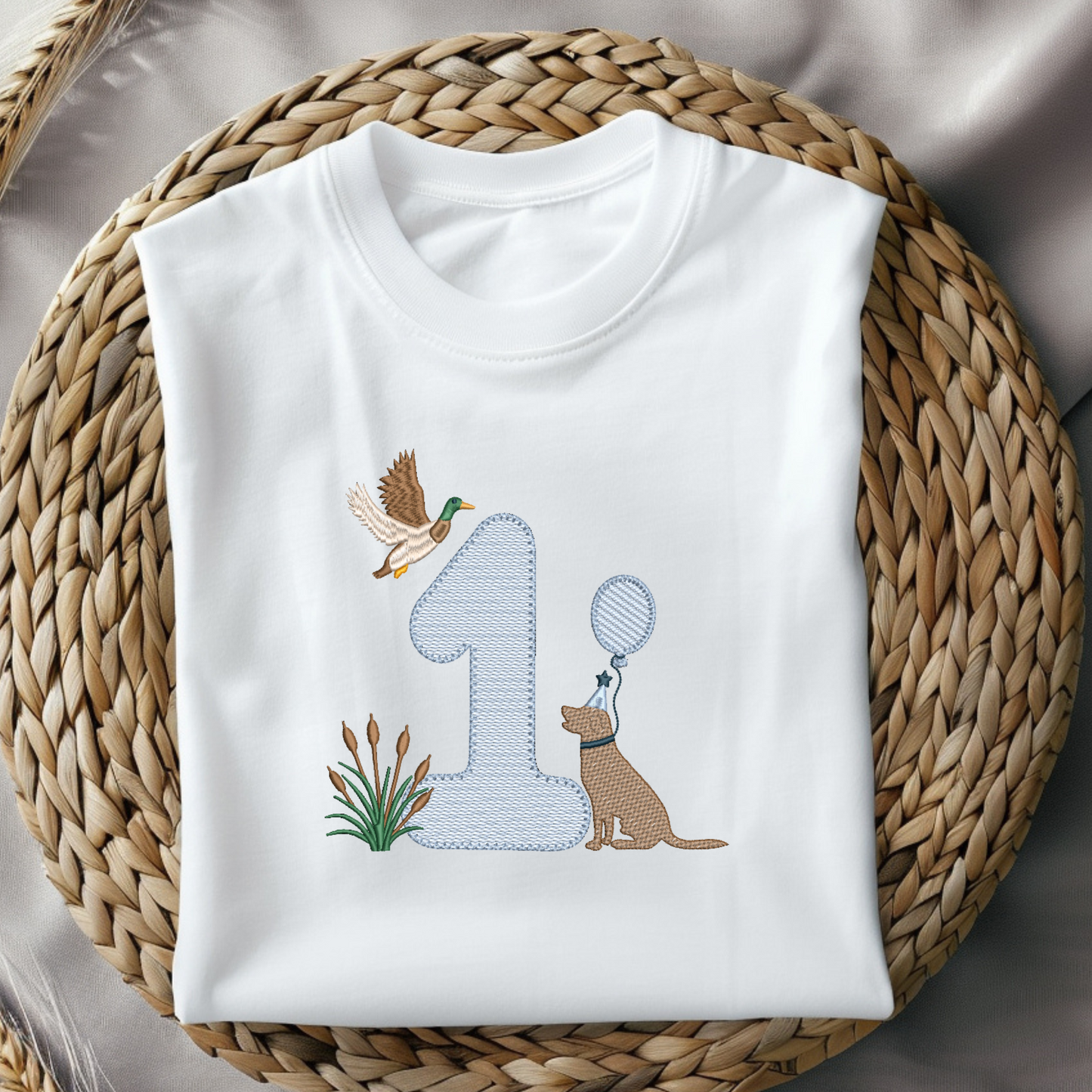 Little Boy First Birthday Embroidery