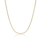 WJW - Stainless Steel Twisted Round Link Chain Necklace: Gold / 18+2"