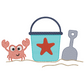 Beach Bucket and Shovel Embroidery Design