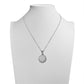 WJW - 18K PVD Coated Stainless Steel Round Pendant Necklace with CZ Accents: Gold