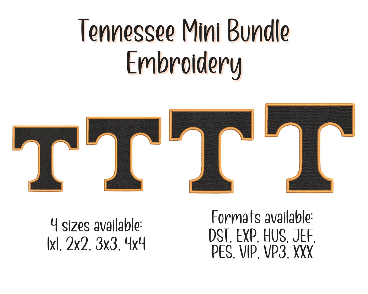 Mini T Embroidery Bundle