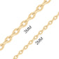 WJW - 18K Gold PVD Stainless Steel Flat Oval Loop Chain: 18" / 2mm