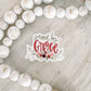 Saved By Grace Floral Clear Vinyl Sticker