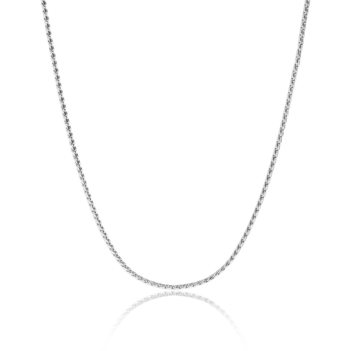WJW - Stainless Steel Twisted Round Link Chain Necklace: Gold / 18+2"