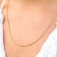 WJW - Stainless Steel Twisted Round Link Chain Necklace: Gold / 18+2"