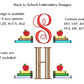 Back to School Embroidery Design