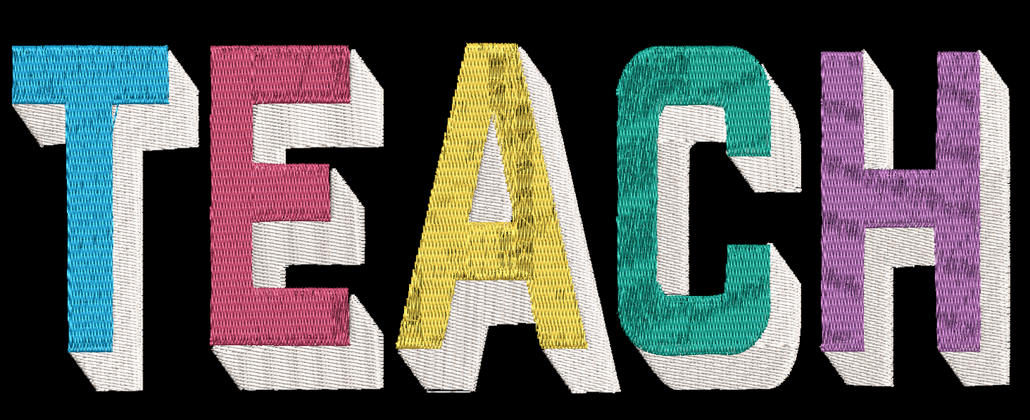 TEACH Block Shadow Font