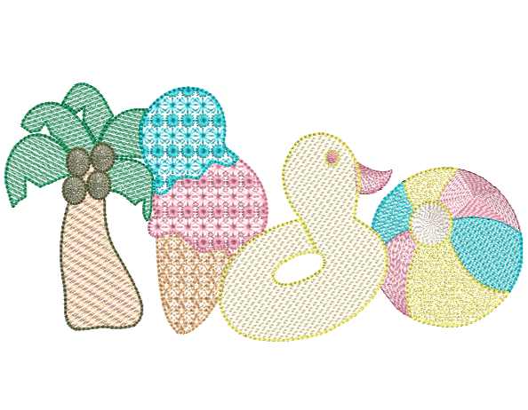 Summer Embroidery Design