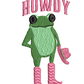 Howdy Frog Embroidery Design