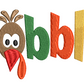 Thanksgiving Gobble Fill Embroidery FIles