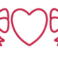 Hearts and Bow Dots Embroidery