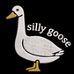 white silly goose embroidery quick stitch embroidery