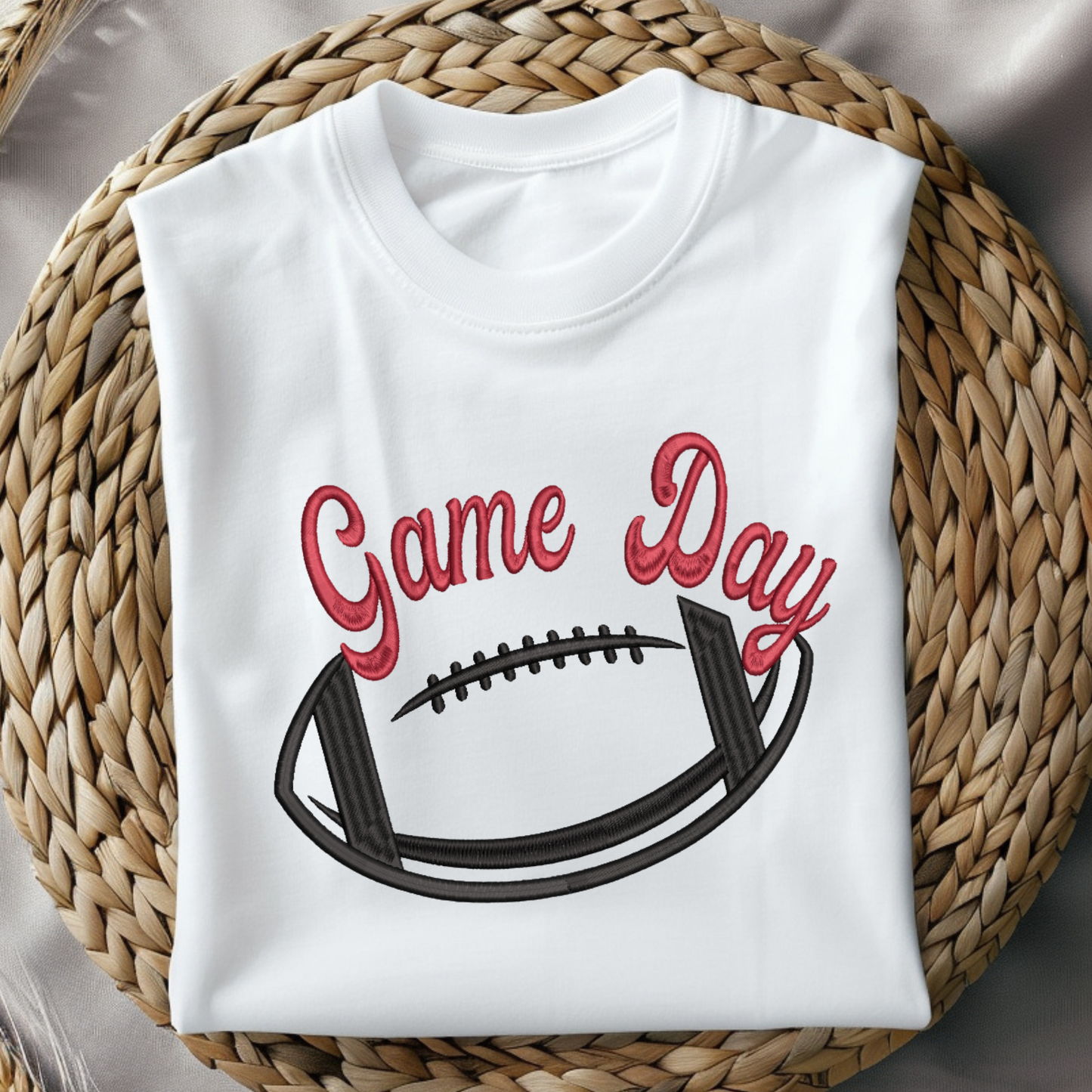 Game Day Football Embroidery
