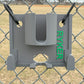 Compact dugout gear holder attached to chain-link fence