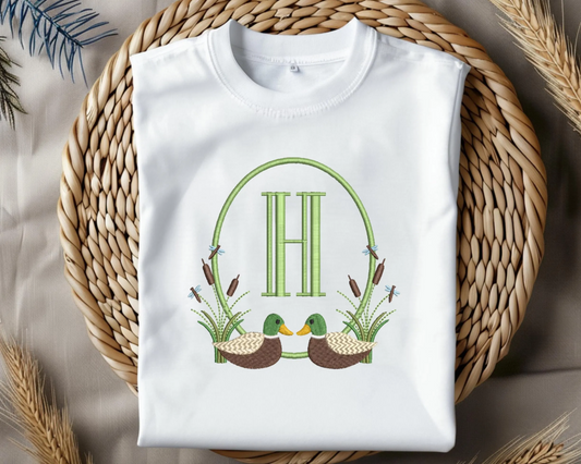 Mallard Duck Crest embroidery baby boy embroidery