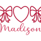 Hearts and Bow Dots Embroidery