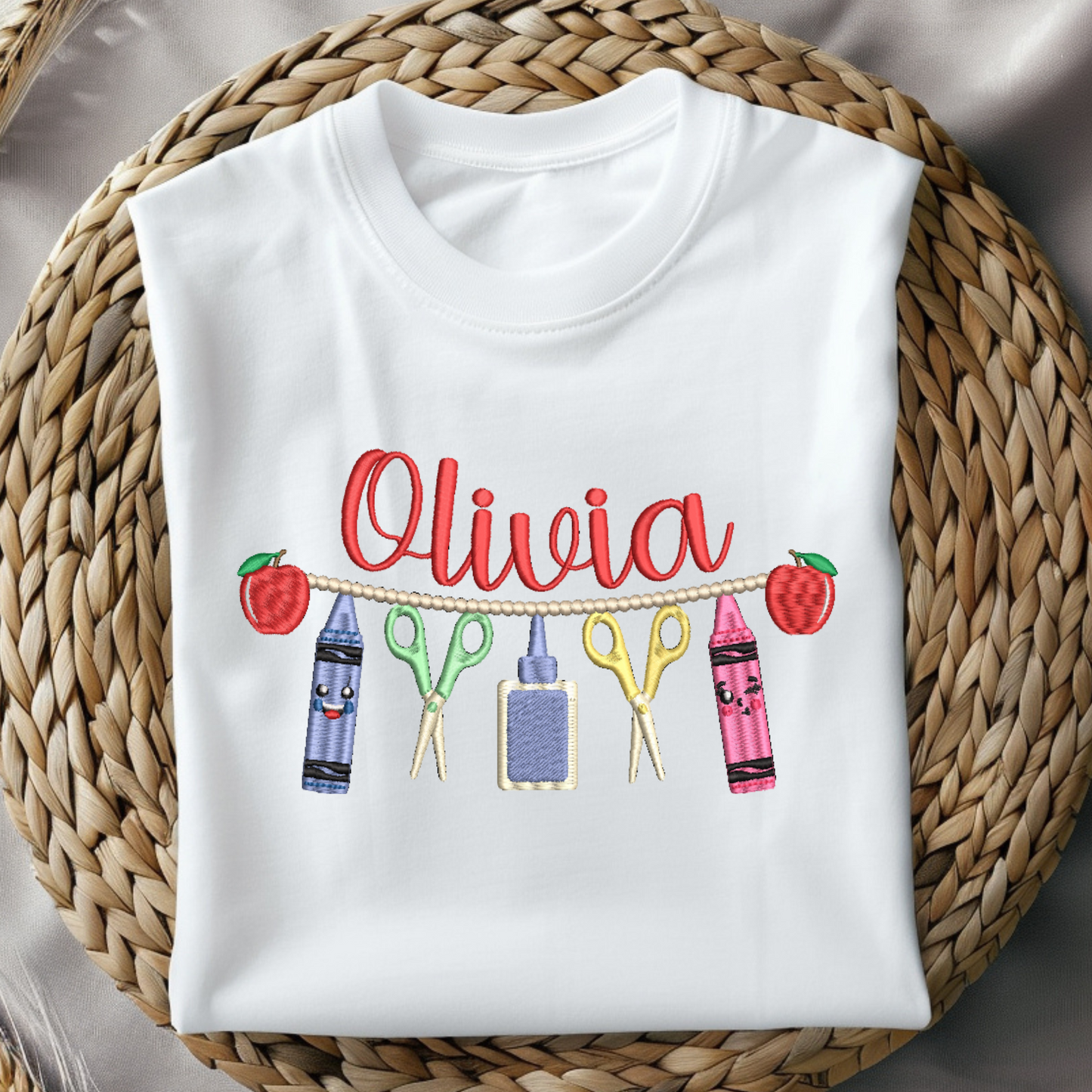 Personalized Back to School Embroidery Design