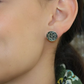 Monogrammed Silver Earrings