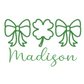 Shamrock and Bow Dots Embroidery