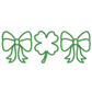 Shamrock and Bow Dots Embroidery