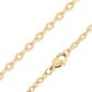WJW - 18K Gold PVD Stainless Steel Flat Oval Loop Chain: 18" / 2mm